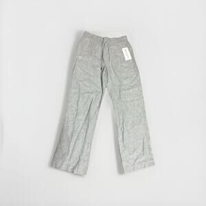 NWT Athleta Cabo Linen Wide Leg Pant Chambray Blue 10 Medium Tall Comfort Travel